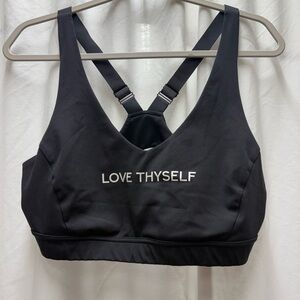 Hope & Wonder “Love Thyself” Black Sports Bra XL